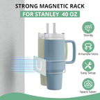 Magnetic Stanley Cup Holder for Refrigerator, Water Bottle Organizer for - Image 2