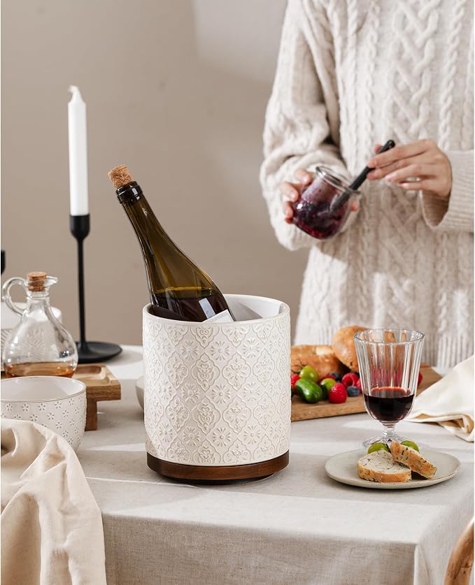 Kitchen Utensil Holder, 360° Rotating Extra Large Ceramic Utensil Holder - Image 7