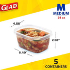 Glad GladWare Medium Rectangle Food Storage Containers - Image 4