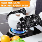 Spider Web Oven Mitts and Pot Holders Sets 4Pcs, Extra Long Oven Gloves - Image 6