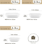 MALACASA Casserole Dishes for Oven, Ceramic Baking Dishes Set of 3, Rectangular - Image 2