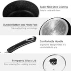 Nonstick Saucepan Set with Lid, Non Stick 1.5QT & 2.5QT Sauce Pan Set with - Image 5
