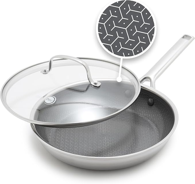 GreenPan Hybrid 12” Nonstick Stainless Steel Frying Pan by GreenPan