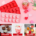 Webake Heart Ice Cube Molds, 10-Cavity Heart Shaped Silicone Molds - Image 2