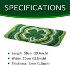 St Patrick’s Day Dish Drying Mat: 12’’x20’’ Green Shamrock Absorbent Counter - Image 2