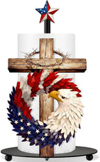 Thyle 4th of July Patriotic Paper Towel Holder, Metal Countertop Stand by Thyle
