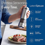Latent Epicure Electric Salt and Pepper Grinder Set, USB-C Rechargeable - Image 3