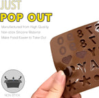 Anaeat Silicone Letter and Number Chocolate Molds, 2 Pack Alphabets & Numbers - Image 3