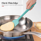 Silicone Flat Spoon Spatula Set, Luxiwise 600ºF Heat Resistant Kitchen Baking - Image 7