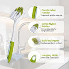 Dish Brush Scrub Brush with Handle - Image 6