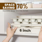Kikcoin 22 PCS Nonstick Baking Pans Set, Stackable Bakeware Sets - Image 6