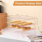 Cooling Rack for Baking 3 Tiers, Stainless Steel Baking Cooking Cooling Racks - Image 2