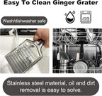 Ginger Grater Tool, Stainless Steel Grater Rustproof 8.46"x4.16" Large Size - Image 4