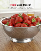 3-Quart Colander for Kitchen, Stainless Steel Colander - Image 6
