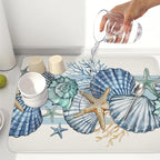 Summer Sea Shell Drying Mat 24x18 Inch, Starfish Drying Mat - Image 6