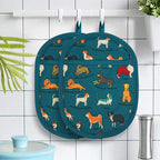 Pot Holders Set of 2 with Transparent Clear Silicone Shell and Nice Dog Flower - Image 7