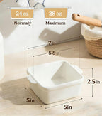 5x5 Small Baking Dish for Oven, 28 Oz Individual Ceramic Casserole Dish - Image 2