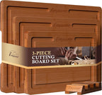 Empune Bamboo Cutting Board Set, Wood Cutting Boards by Empune
