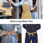 15 Pcs Adult Aprons Bulk with Pockets Adjustable Bib Chef Apron - Image 4
