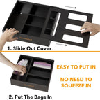 SpaceAid Bag Storage Organizer for Kitchen Drawer, Bamboo Organizer, Compatible - Image 5