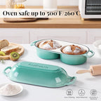 Cast Iron Bread Pan with Lid, Mini Enamel Sourdough Baking Dutch Oven Pot - Image 4