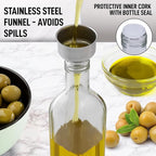 Zulay Olive Oil Dispenser For Kitchen, Glass Oil Container - Image 2