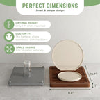 NIUM Stone Drying Mat for Kitchen Counter & Bamboo Rack - Image 4