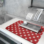 Patriotic July of 4th Red Star Dish Drying Mat - Image 5
