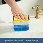 S&T INC. Dish Soap Dispenser and Sponge Holder - Image 2