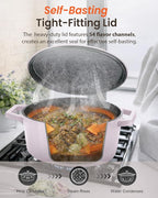 Nuwave 6QT Healthy Enameled Cast Iron Dutch Oven Pot - Image 6
