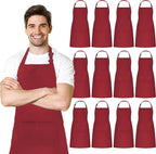 Adjustable Bib Apron 100% Polyester Kitchen Aprons Waterdrop Resistant Aprons by Avalon+Kitchen