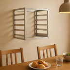 Blulu 5 Tier Wall Mounted Sheet Bun Pan Rack 21 x 13 x 18 Fits 5 Half Size - Image 5
