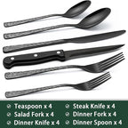 EWFEN 24-Piece Black Silverware Set - Image 2