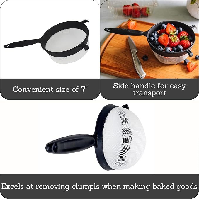 IMUSA USA IMU-71134 Plastic Strainer 7-Inch - Image 2