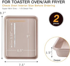 HONGBAKE Toaster Oven Pan Nonstick Set of 2, Premium 1/8 Sheet Pan - Image 3