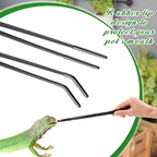 Lasnten 2 Pcs Extra Long Stainless Steel Reptile Feeding Tongs - Image 6