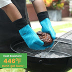 GEEKHOM BBQ Gloves Heat Resistant Oven Mitts - Image 3