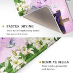 Giwawa Easter Purple Dish Drying Mat, He is Risen Cross Lamb Floral Dish - Image 3