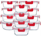M MCIRCO 24-Piece Glass Food Storage Containers by MMCIRCO