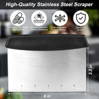 Bench Scraper, Dough Scraper, Premium Stainless Steel Dough Cutter - Image 2