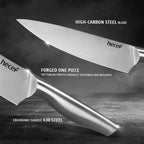 hecef 6-Piece Silver Stainless Steel Knife Set - Image 6
