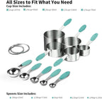 Measuring Cups : U-Taste 18/8 Stainless Steel Measuring Cups and Spoons Set of - Image 2