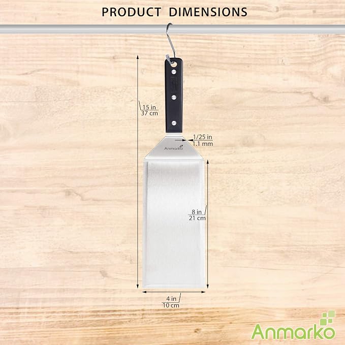 Turner 4x8 Stainless Steel Metal Griddle Spatula - Image 5