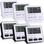 Leumoi 6 Pcs Digital Kitchen Timer 24 Hour Clock and Alarm Function Timer by Leumoi