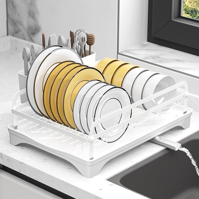 Dish Drying Rack, Dish Racks for Kitchen Counter, Metal Dish Drainer by HOMEAILIE