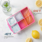 KitchFort Large Silicone Ice Cube Tray, Easy Release 2" Big Ice Cubes - Image 6