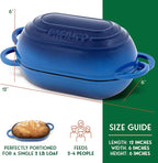 Enameled Cast Iron Bread Oven 2 Qt, Non-Stick Single Loaf Cast Iron Bread Pan - Image 2