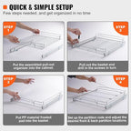 VEVOR 15.5" Wx21 Dx3.5 H Pull Out Cabinet Organizer, Heavy Duty Slide Out - Image 5