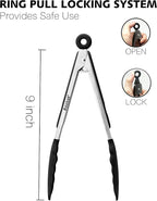 Anaeat Non-Stick Silicone Locking Tong - Image 6