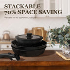 KIKCOIN 20 Pcs Pots and Pans Set Non Stick, Detachable Handle Cookware Sets - Image 7